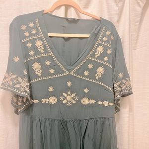 Light teal/green maxi dress! Boho!